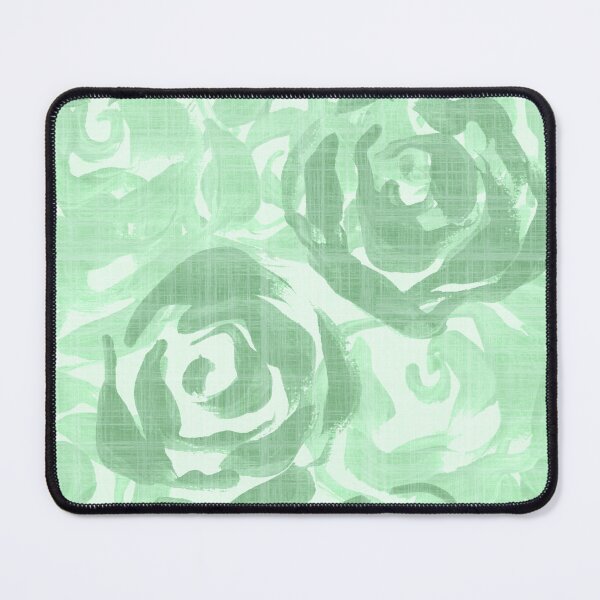 Item preview, All over painterly texture roses with linen texture - Green designed and sold by JasmineGDesigns.