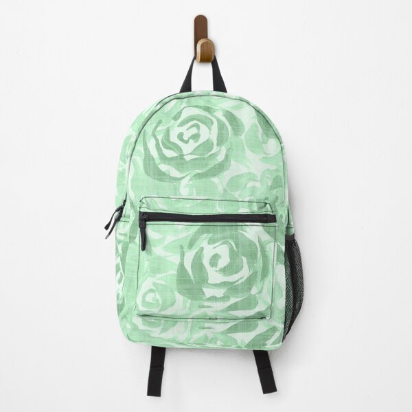 Item preview, All over painterly texture roses with linen texture - Green designed and sold by JasmineGDesigns.