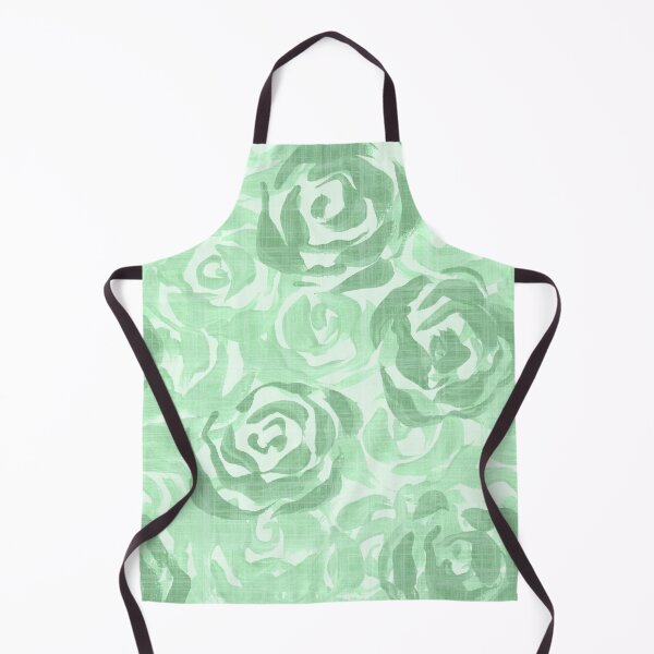 Item preview, All over painterly texture roses with linen texture - Green designed and sold by JasmineGDesigns.