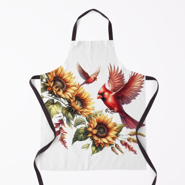 Item preview, Red Cardinal Bird,Sunflowers designed and sold by deniz kaya.