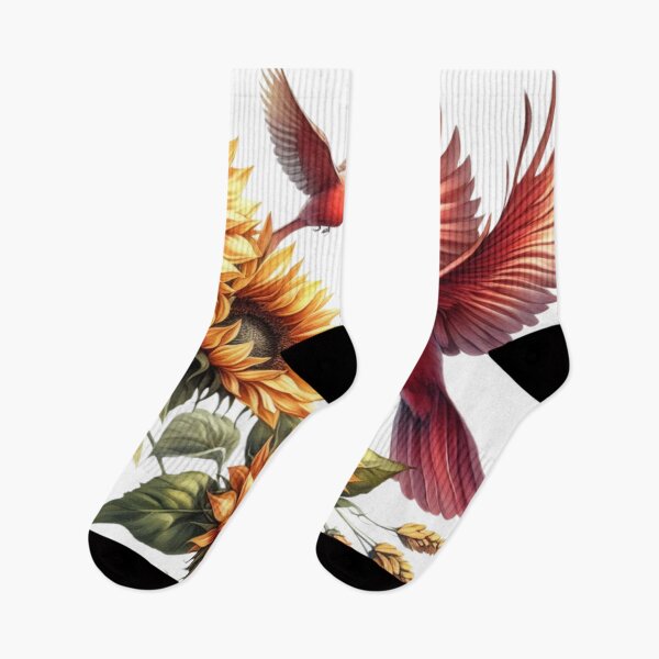 Item preview, Red Cardinal Bird,Sunflowers designed and sold by deniz kaya.