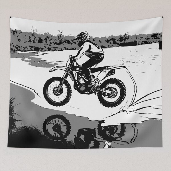 Item preview, Racing Through Water - Motocross Rider designed and sold by NaturePrints.
