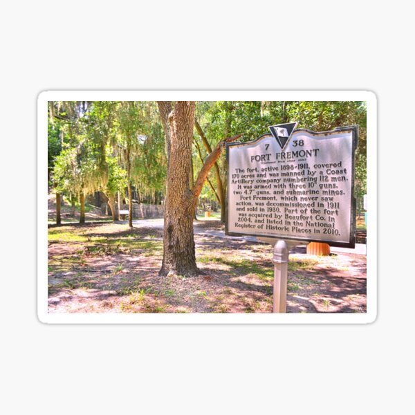 Item preview, Beaufort South Carolina Fort Fremont Historical Marker designed and sold by LisaWootenPhoto.