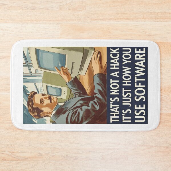 Item preview, Nikola Tesla's Advice for 2024: That's Not a Hack, It's Just How You Use Software - Retro Tech Poster designed and sold by SorryFrog.