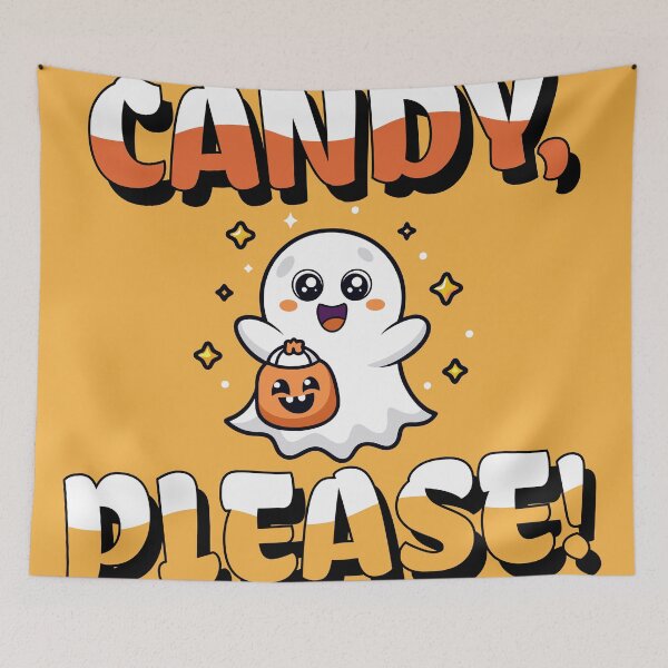Item preview, Cute Ghost Halloween Candy Please  designed and sold by ShahinurSobuj.