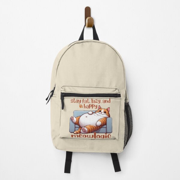 Item preview, stay fat lazy and happy meowlogic science designed and sold by digilabs.