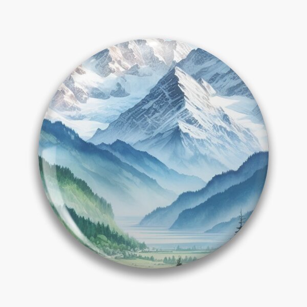 Item preview, Mountains in watercolor designed and sold by mahmoudfarrag.