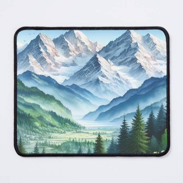Item preview, Mountains in watercolor designed and sold by mahmoudfarrag.
