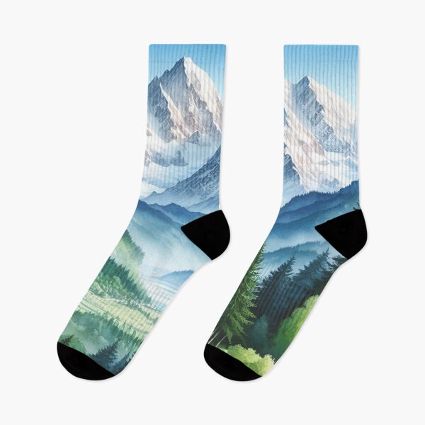 Item preview, Mountains in watercolor designed and sold by mahmoudfarrag.