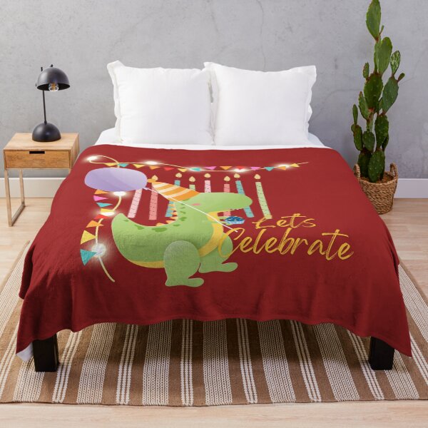 Item preview, Let's Celebrate with a Dino Adorable Dino Birthday Design Dino Party Time Happy Birthday Dino designed and sold by INK-Designers.