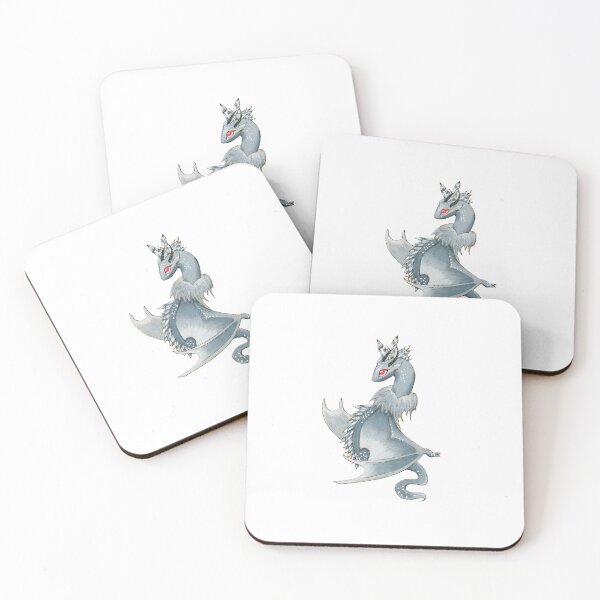 Item preview, Enchanted Crystal Dragon - Dazzling Fantasy Art (coaster) designed and sold by ArtbyLums.