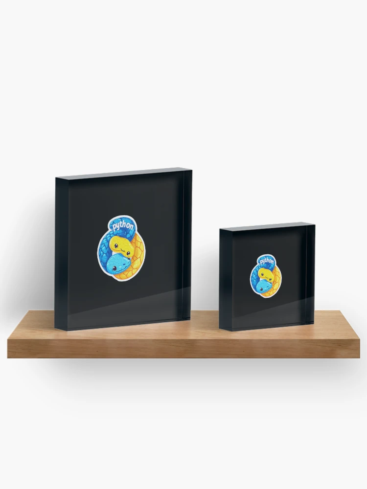Thumbnail 3 of 5, Acrylic Block, Python AI programming developer stickers designed and sold by codepuns.