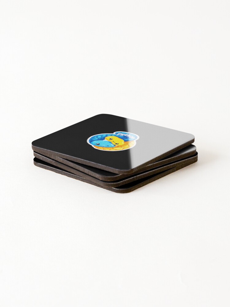 Thumbnail 4 of 5, Coasters (Set of 4), Python AI programming developer stickers designed and sold by codepuns.