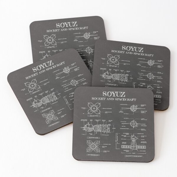 Item preview, Soyuz Rocket and Spacecraft (Blackboard) designed and sold by BGALAXY.