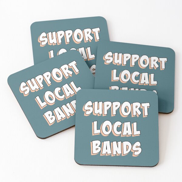 Item preview, Support Local Bands - White with Peach Fuzz designed and sold by slash-graphics.