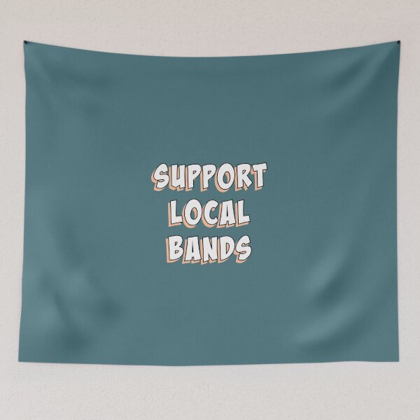 Item preview, Support Local Bands - White with Peach Fuzz designed and sold by slash-graphics.