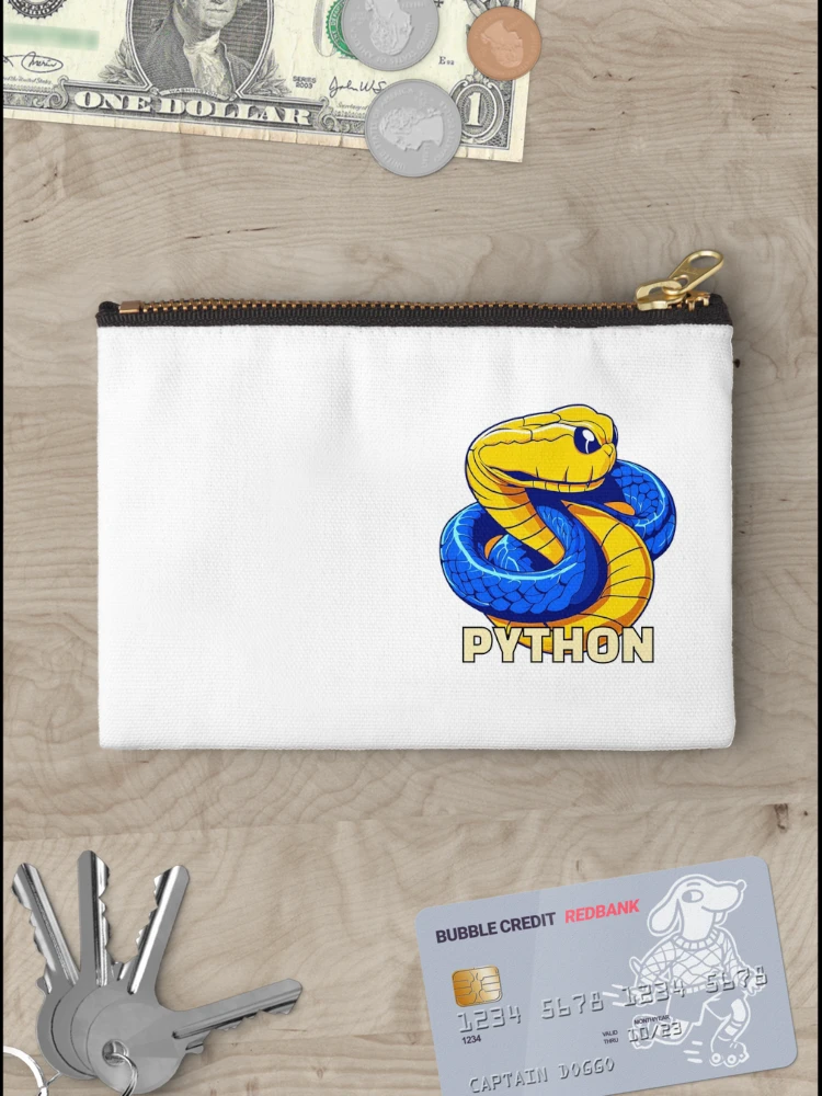 Thumbnail 3 of 4, Zipper Pouch, Python AI programming developer stickers designed and sold by codepuns.