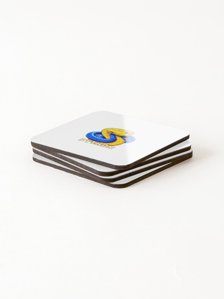 Thumbnail 4 of 5, Coasters (Set of 4), Python AI programming developer stickers designed and sold by codepuns.