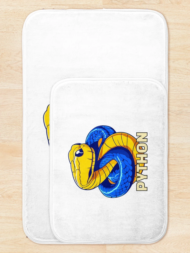 Thumbnail 5 of 6, Bath Mat, Python AI programming developer stickers designed and sold by codepuns.