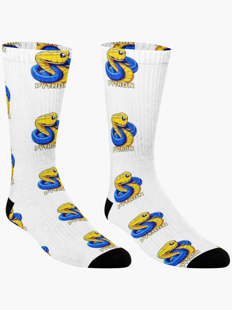 Thumbnail 3 of 5, Socks, Python AI programming developer stickers designed and sold by codepuns.