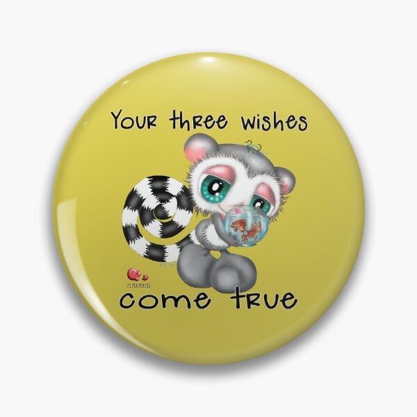 Item preview, Magical Lemur with Goldfish Wish Bowl – Your Three Wishes Come True Fantasy Style designed and sold by Plakartis.