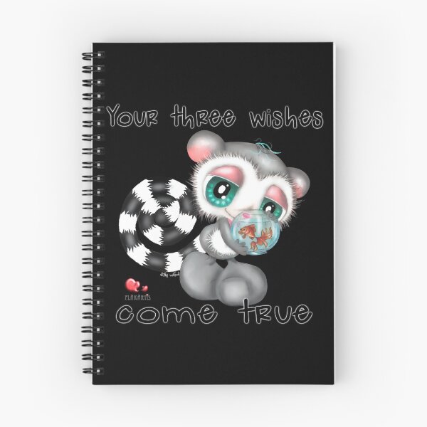 Item preview, Magical Lemur with Goldfish Wish Bowl – Your Three Wishes Come True Fantasy Style designed and sold by Plakartis.
