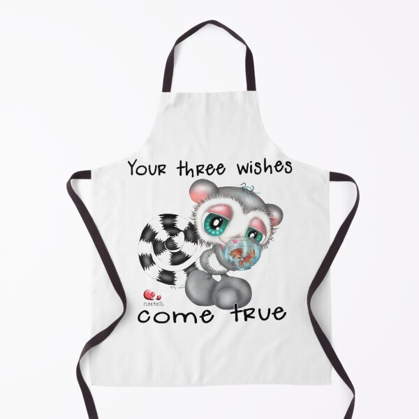 Item preview, Magical Lemur with Goldfish Wish Bowl – Your Three Wishes Come True Fantasy Style designed and sold by Plakartis.