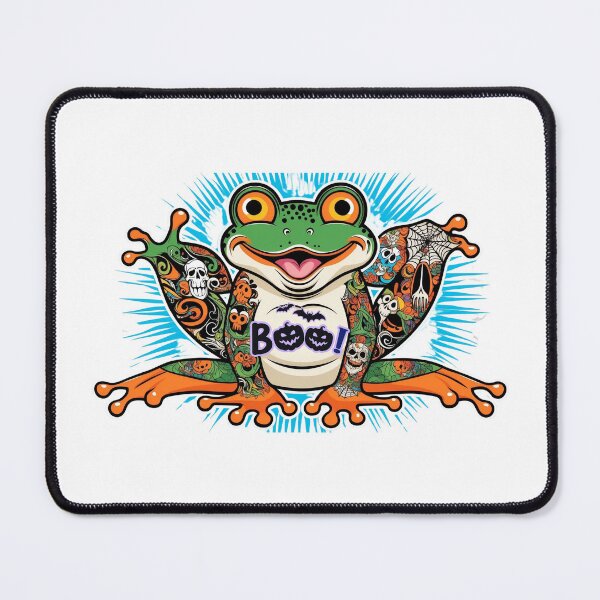 Item preview, Happy Halloween, cute frog designed and sold by RoseAIArtRhythm.