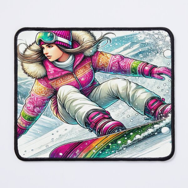 Item preview, Speedy European Female Snowboarder designed and sold by Genady.