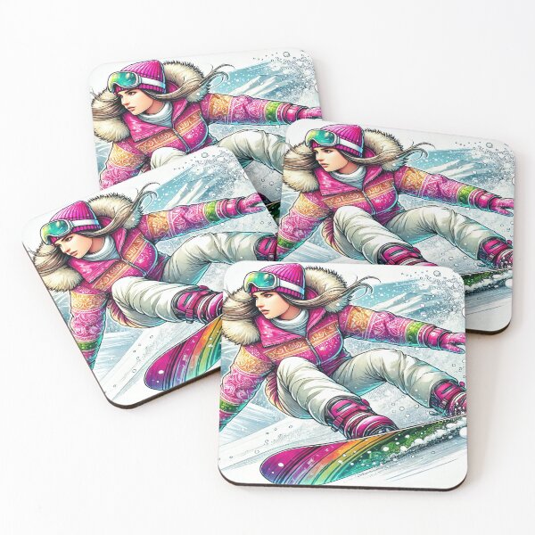Item preview, Speedy European Female Snowboarder designed and sold by Genady.