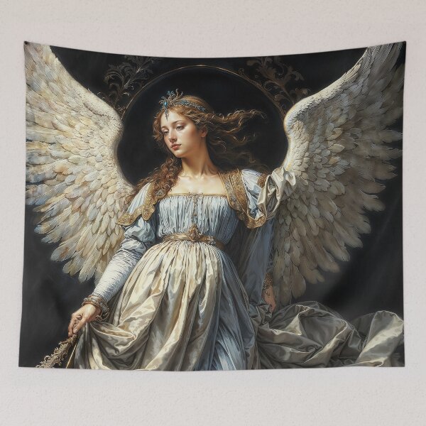 Item preview, Archangel Haniel in Blue Dress designed and sold by AliceWhiteDF.
