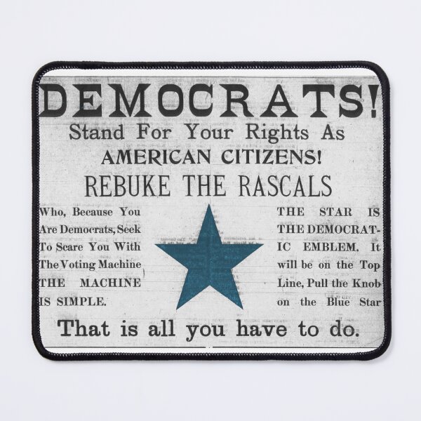 Item preview, Democrats! Rebuke the Rascals! Old Political Ad designed and sold by eeg224.