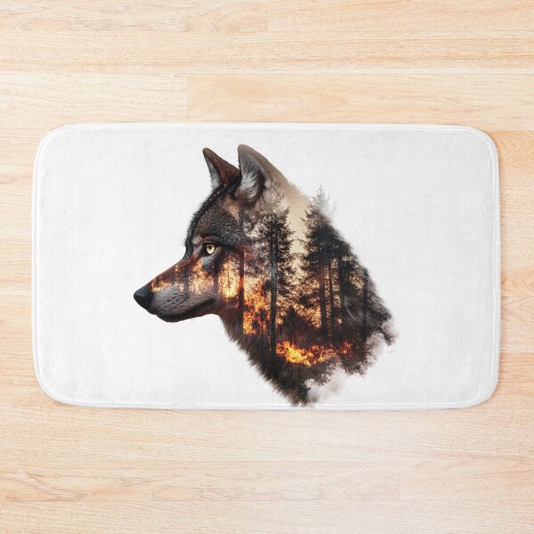 Item preview, Wolf with Fire designed and sold by NicolasGlowArt.