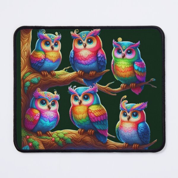 Item preview, Brightly colored owls designed and sold by UD-Design.
