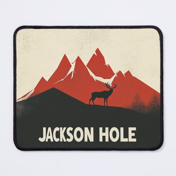 Item preview, Jackson Hole Wilderness Art Print designed and sold by Retro Travel Design.