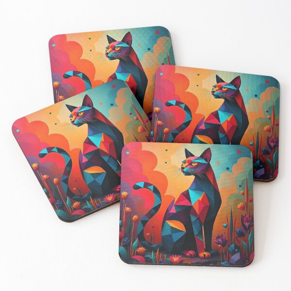 Item preview, Abstract Modern Cubist Cat  designed and sold by Erlin Rudho.