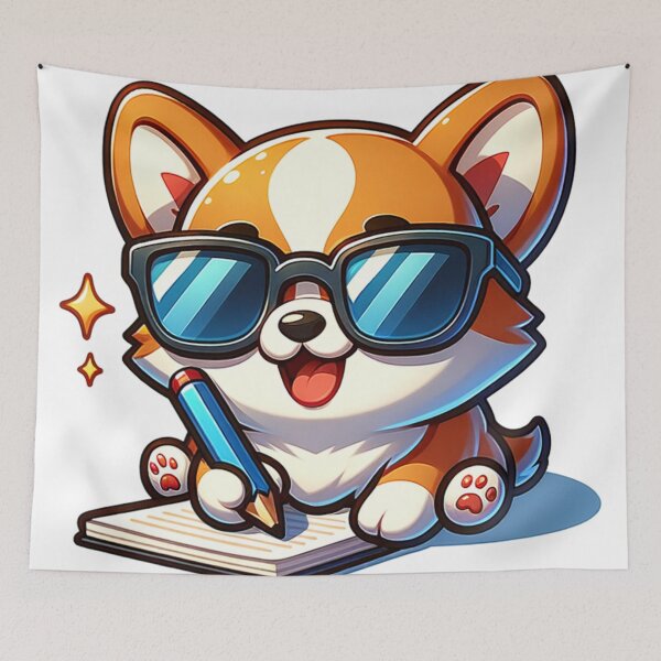 Artikelvorschau, Coole Sonnenbrille Corgi studieren entworfen und verkauft von MeroroGraphics.