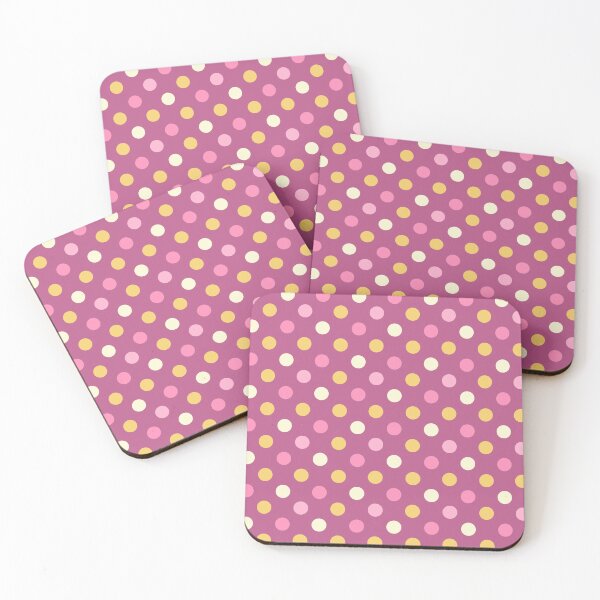 Item preview, Colourful Polka Dots Design In Pink Yellow And Beige designed and sold by JaselviiStudio.