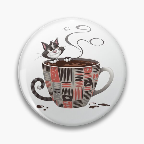 Item preview, Coffee Cat-titude: Cute Cat in Coffee Mug Design designed and sold by EccentricEasel.