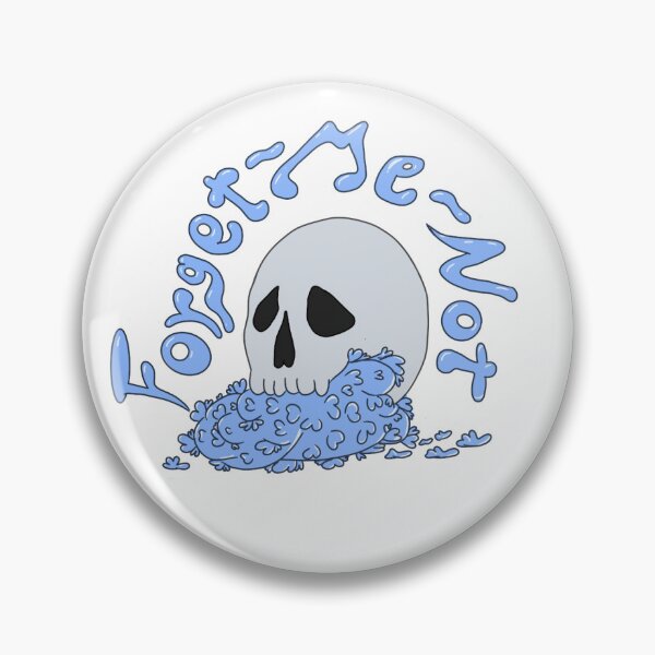 Item preview, Forget-me-not Flowers Hanahaki Doomed Love Skull designed and sold by commaclear.