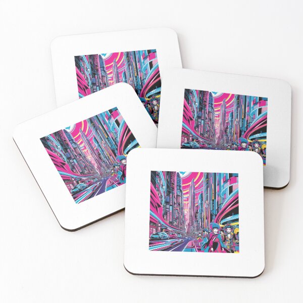 Item preview, Futuristic city pop designed and sold by Bibineworld.