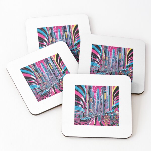 Item preview, Futuristic city pop designed and sold by Bibineworld.