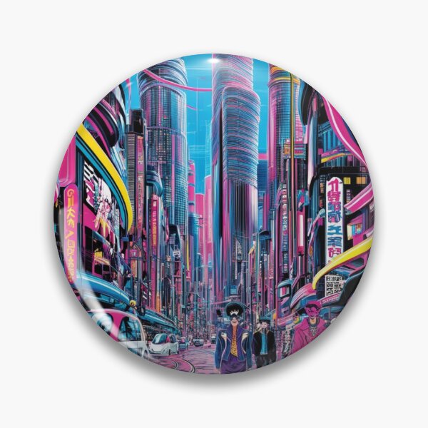 Item preview, Futuristic city pop designed and sold by Bibineworld.