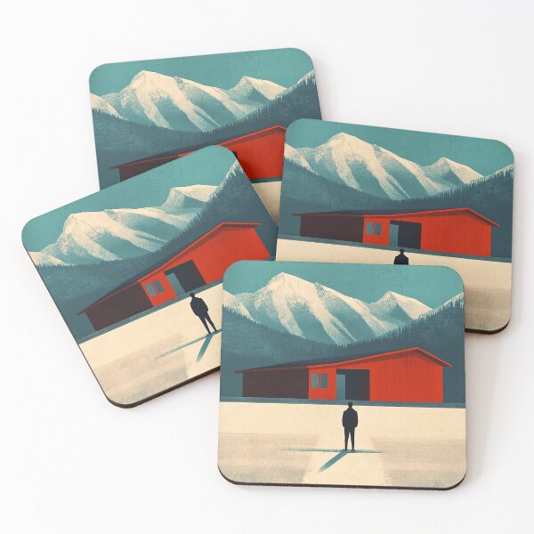 Item preview, Jackson Hole Cabin Art Print designed and sold by Retro Travel Design.