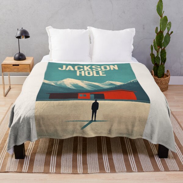 Item preview, Jackson Hole Cabin Art Print designed and sold by Retro Travel Design.
