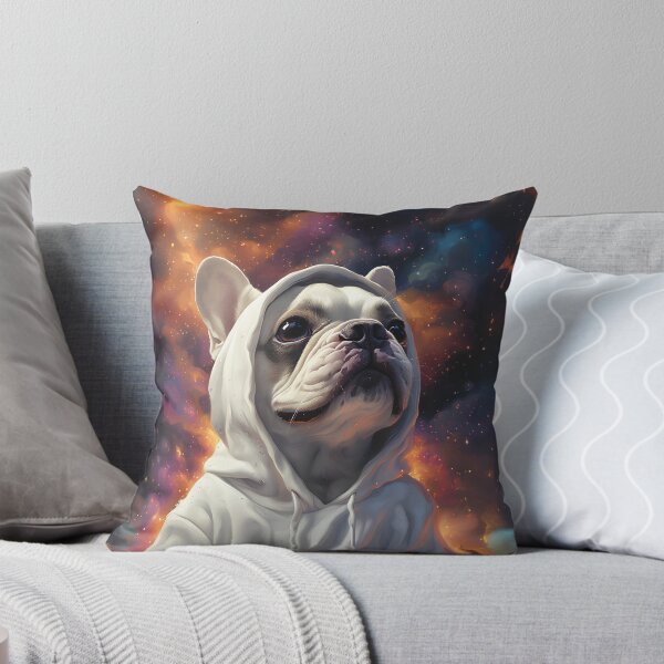 Item preview, Pumpkin Patch French Bulldog in White Hoodie, Prints Posters Set, Abstract Vibrant Wall Art, Halloween, Dog cute, Trendy Art, maximalist decor, matisse wall art,ghost art print, witchy decor designed and sold by ZloppyDesign.
