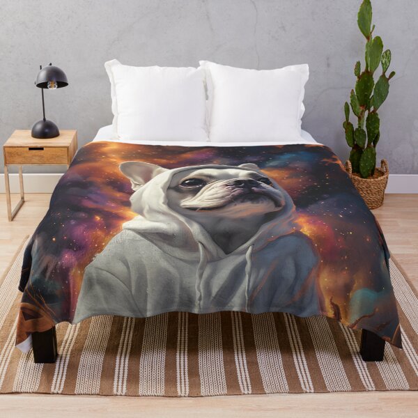 Item preview, Pumpkin Patch French Bulldog in White Hoodie, Prints Posters Set, Abstract Vibrant Wall Art, Halloween, Dog cute, Trendy Art, maximalist decor, matisse wall art,ghost art print, witchy decor designed and sold by ZloppyDesign.