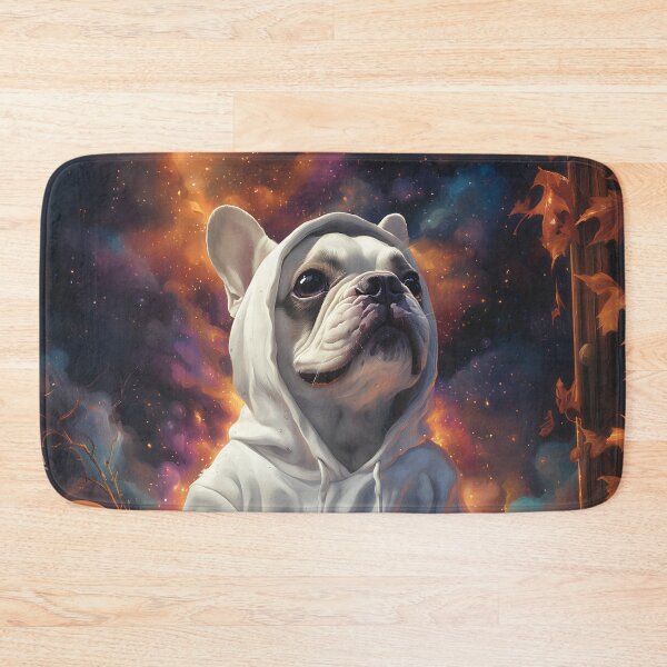 Item preview, Pumpkin Patch French Bulldog in White Hoodie, Prints Posters Set, Abstract Vibrant Wall Art, Halloween, Dog cute, Trendy Art, maximalist decor, matisse wall art,ghost art print, witchy decor designed and sold by ZloppyDesign.