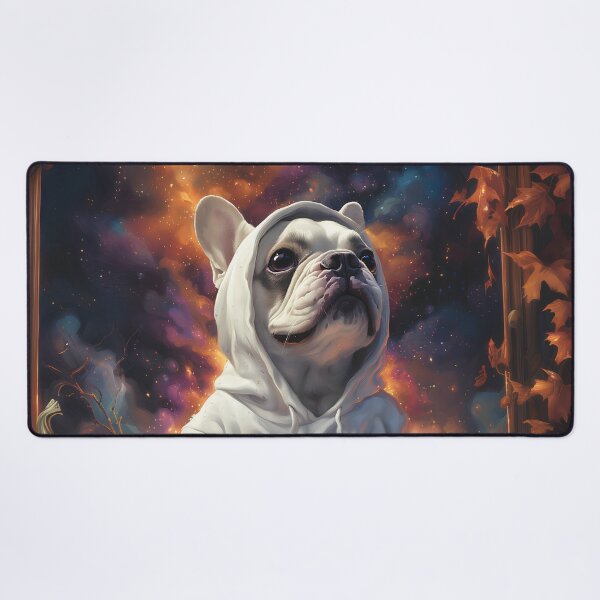 Item preview, Pumpkin Patch French Bulldog in White Hoodie, Prints Posters Set, Abstract Vibrant Wall Art, Halloween, Dog cute, Trendy Art, maximalist decor, matisse wall art,ghost art print, witchy decor designed and sold by ZloppyDesign.