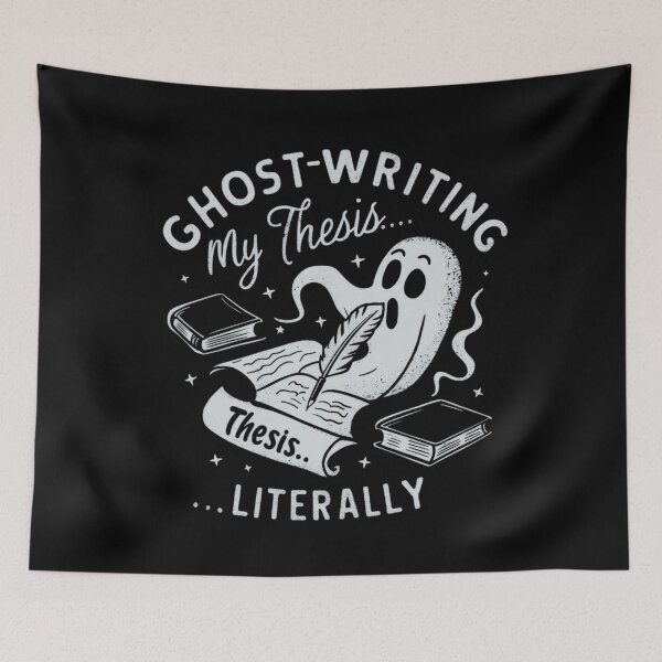 Item preview, Ghost-writing my thesis literally, funny phd Halloween designed and sold by NoetherSym.